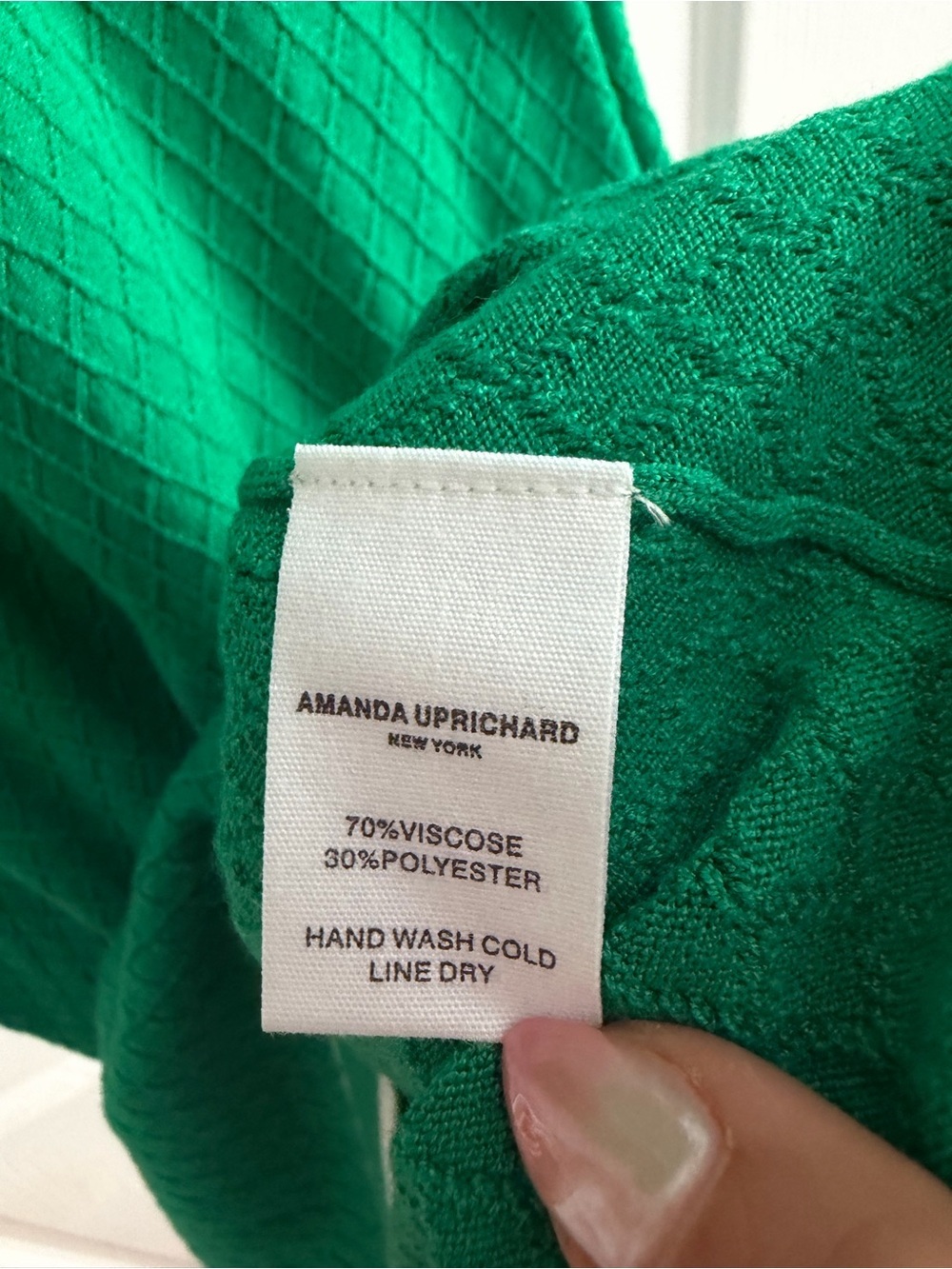 Amanda Uprichard Avery Knit Mini Dress in Jungle Green - Size Small - Picture 7 of 8